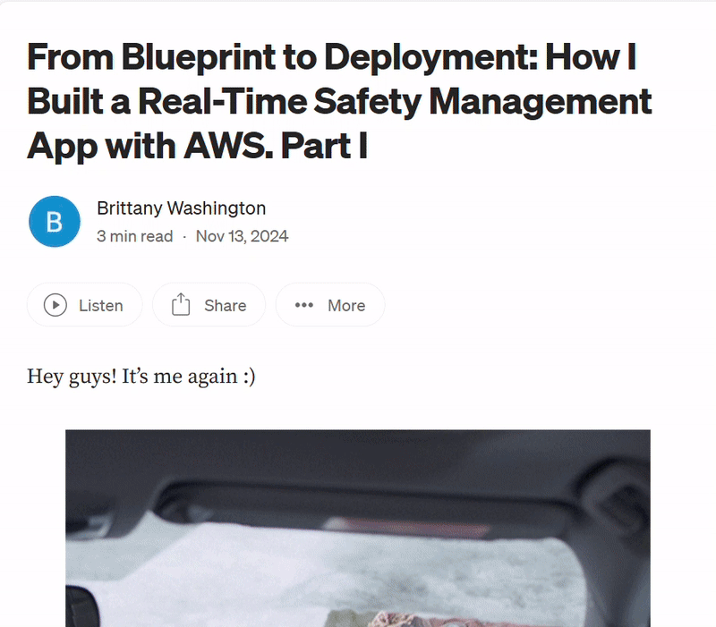 Real Time Safety App